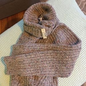 Madewell Colorfleck Ribbed Turtleneck Sweater